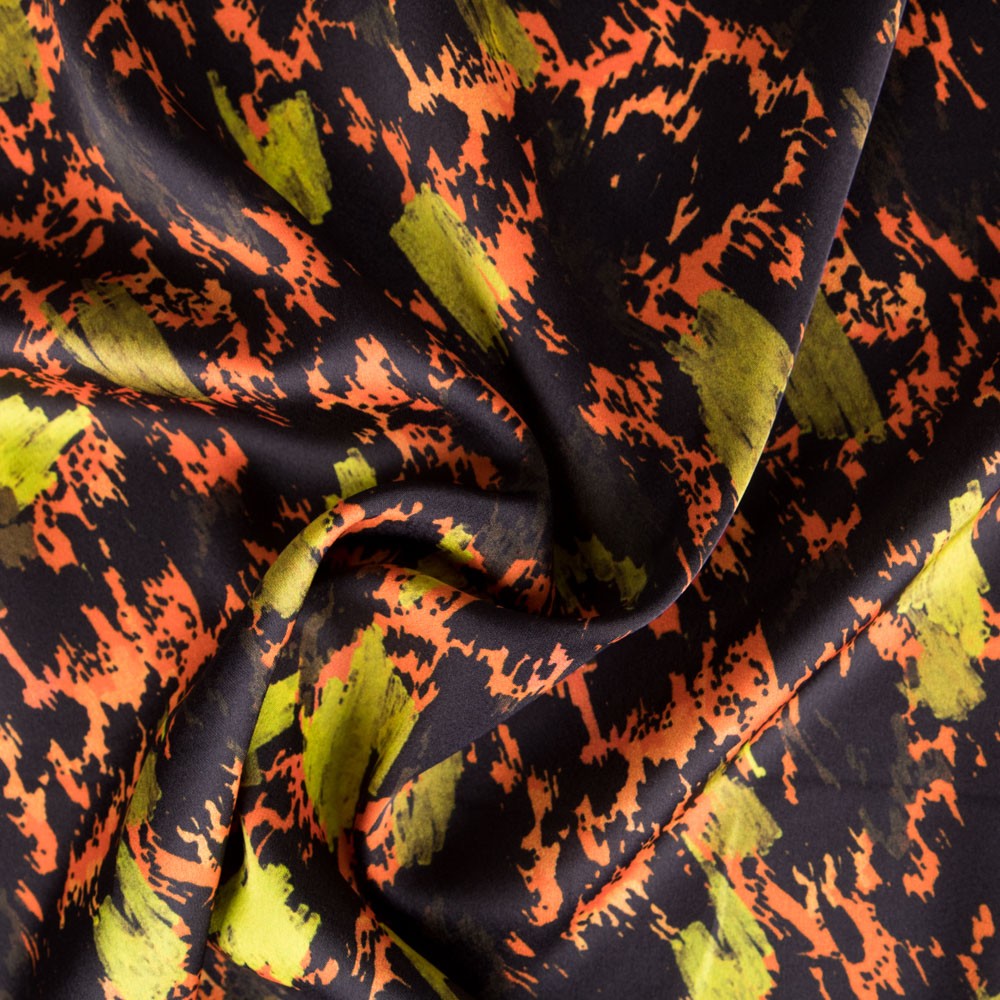 Satin Leopard Print Orange - Ribes y Casals