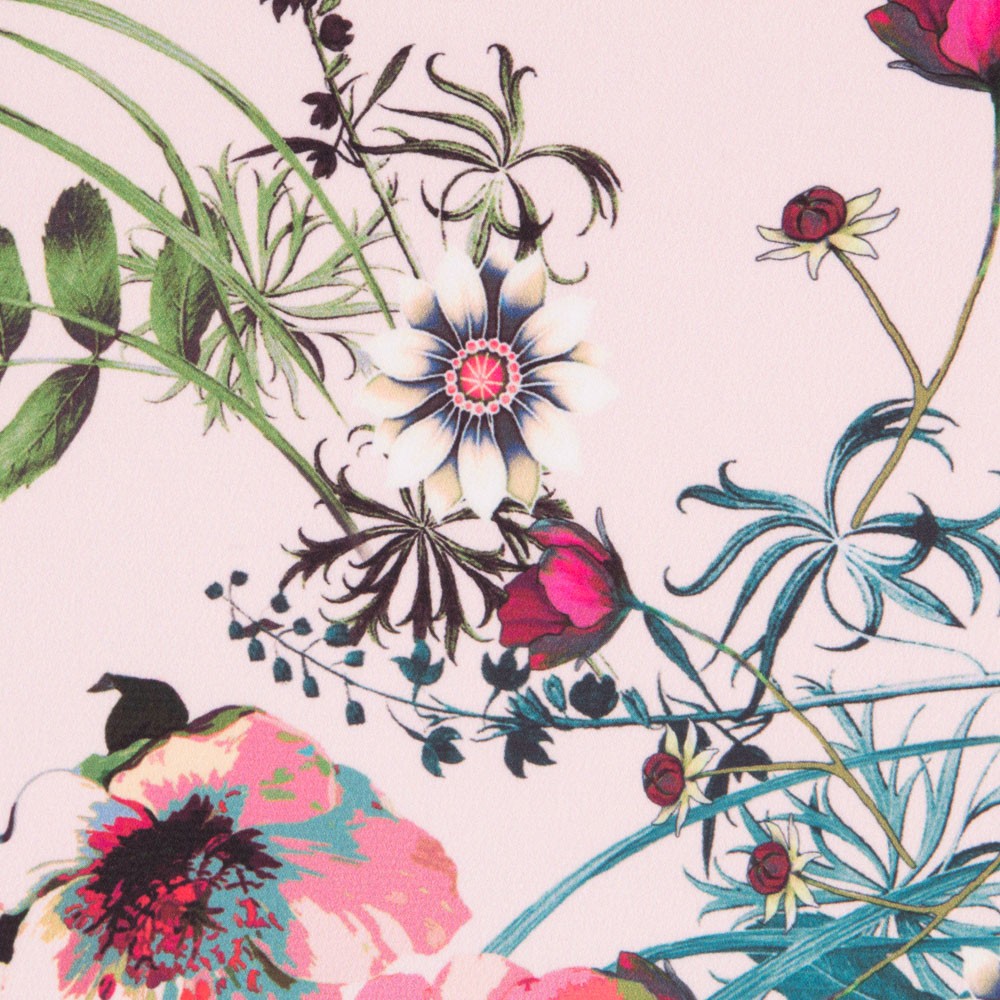 Blassrosa bedruckter Satin - Ribes y Casals