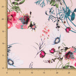 Blassrosa bedruckter Satin - Ribes y Casals