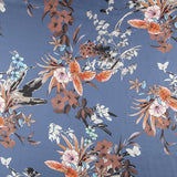 Marineblauer Tropic Print Satin - Ribes y Casals