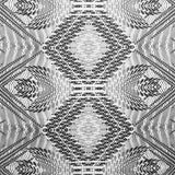 Satin Geometrisches Muster Weiß Schwarz - Ribes y Casals