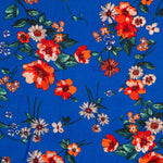 Satin Floral Asia Blau - Ribes y Casals