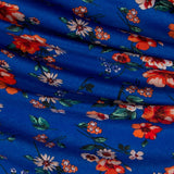 Satin Floral Asia Blau - Ribes y Casals