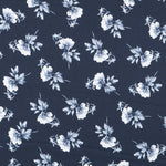 Satin Floral Blauer Hintergrund - Ribes y Casals
