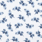 Satin Floral Weißer Hintergrund - Ribes y Casals