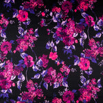 Satin Floral Impact Schwarz - Ribes y Casals