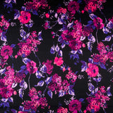 Satin Floral Impact Schwarz - Ribes y Casals