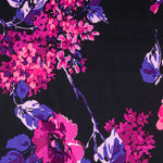 Satin Floral Impact Schwarz - Ribes y Casals