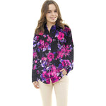 Satin Floral Impact Schwarz - Ribes y Casals