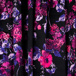 Satin Floral Impact Schwarz - Ribes y Casals