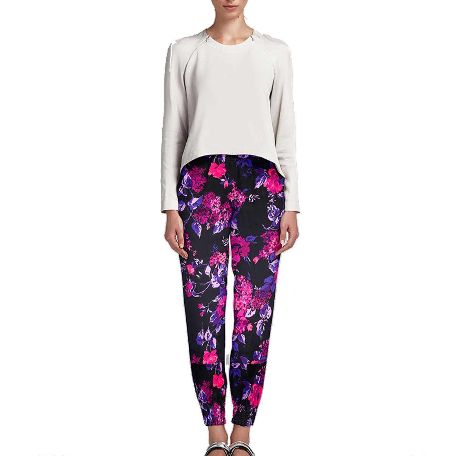 Satin Floral Impact Schwarz - Ribes y Casals