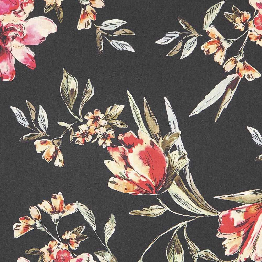 Schwarzer Blumensatin - Ribes y Casals