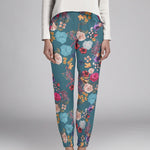 Satin Floral Winter Smaragd - Ribes y Casals