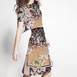 Satin Floral Winter Braun - Ribes y Casals
