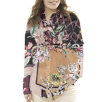 Satin Floral Winter Braun - Ribes y Casals