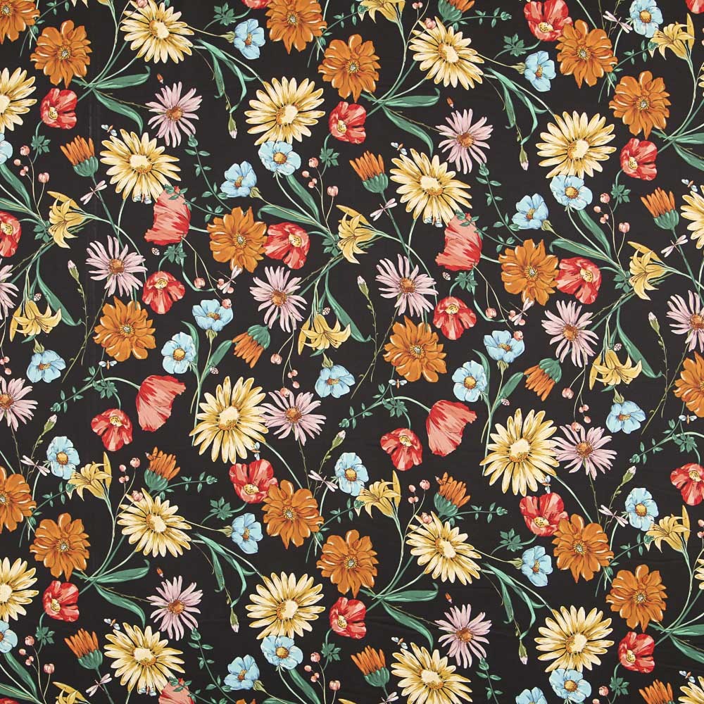 Satin Flowers Schwarz - Ribes y Casals
