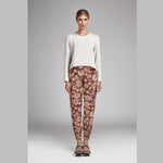 Satin Kimono Blumen Braun - Ribes y Casals