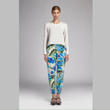 Satin Kimono Hibiskus Blau - Ribes y Casals
