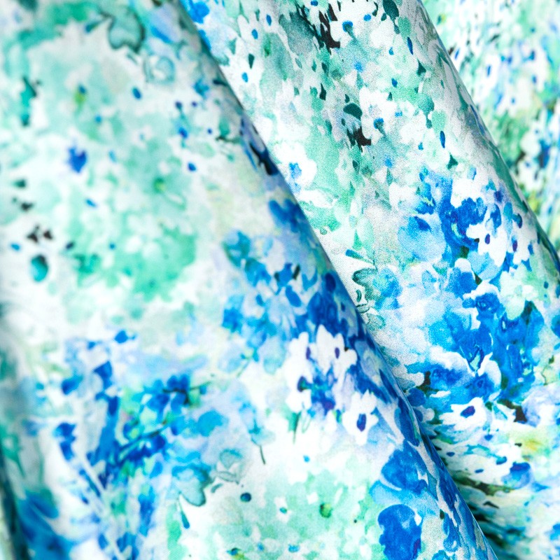 Satin Kimono Liberty Blau - Ribes y Casals