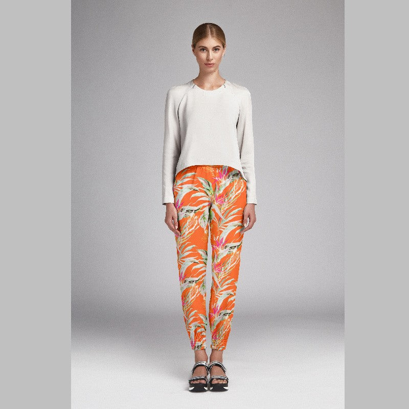 Satin Kimono Tropisch Orange - Ribes y Casals