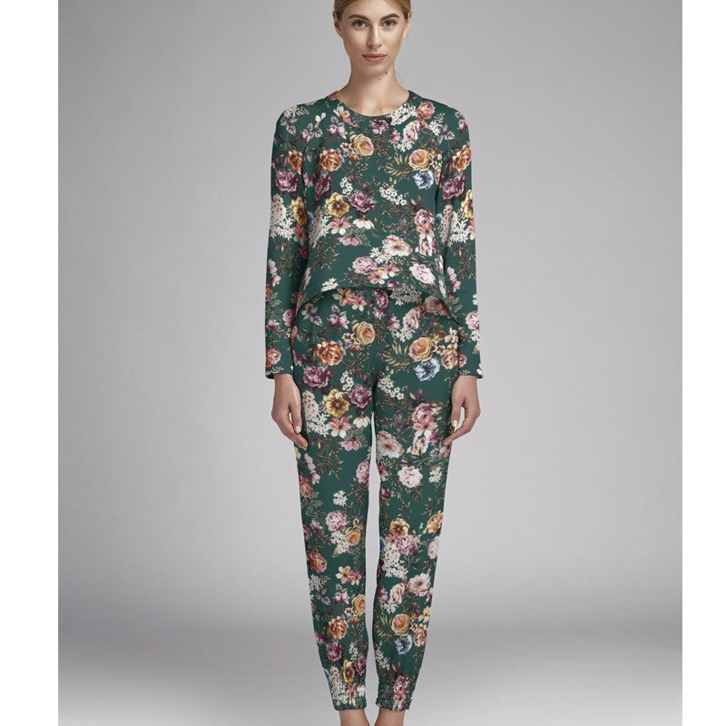 Satin Kimono Smaragdgrün - Ribes y Casals