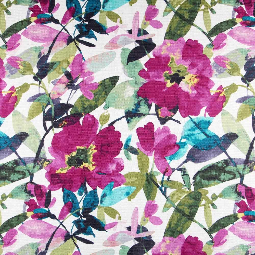 Satin Lurex Floral Bougainvillea - Ribes y Casals