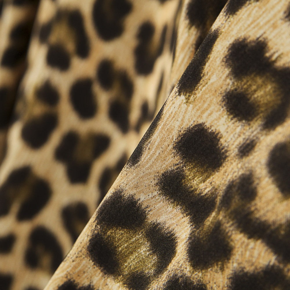 Satin Matt Leopard Kamel - Ribes y Casals
