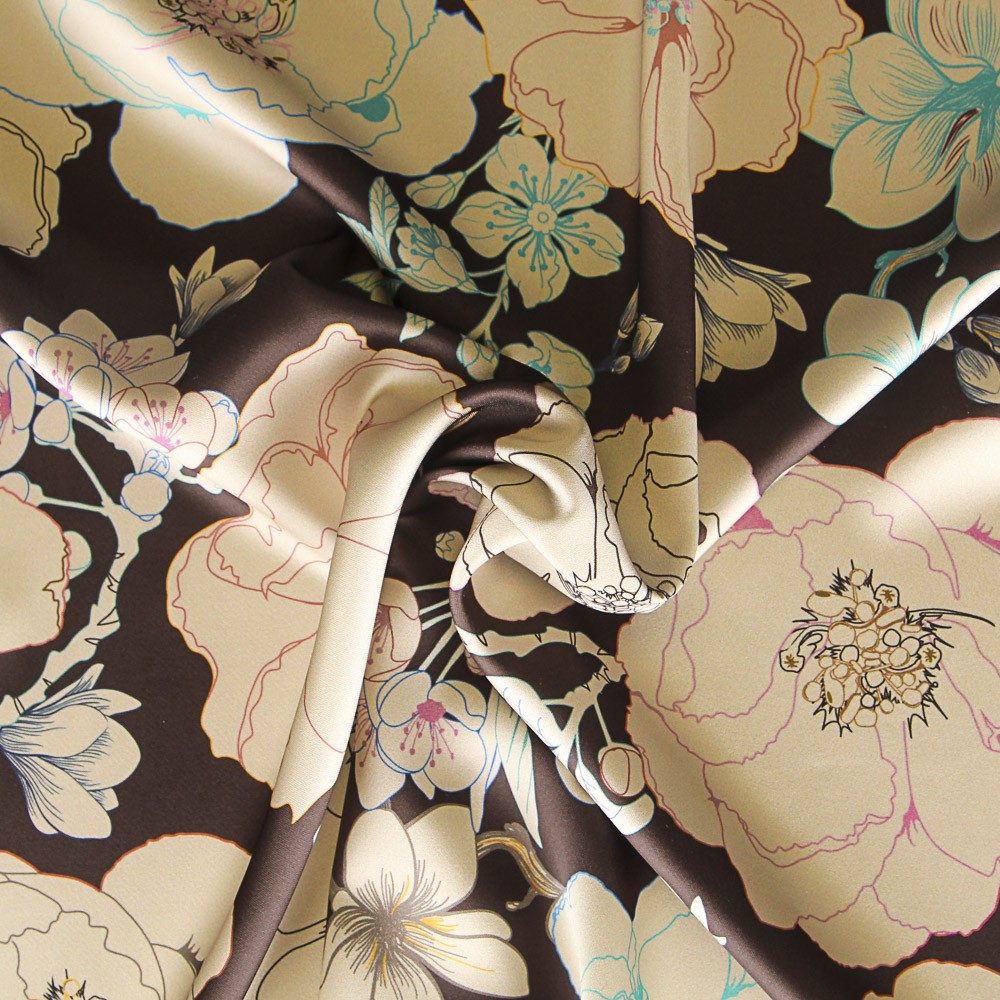 Satin Fashion Retro Blume Schokolade - Ribes y Casals