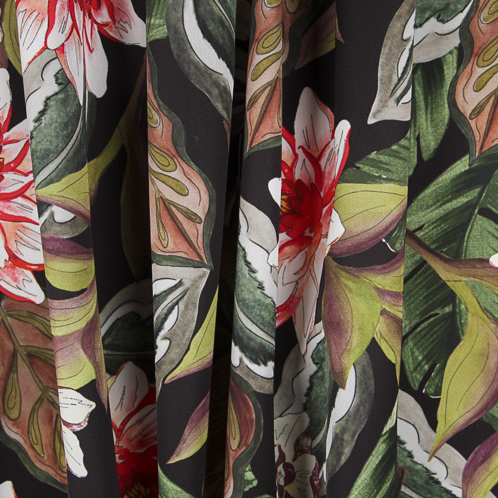 Satin Moda Wasserlilie Schwarz - Ribes y Casals