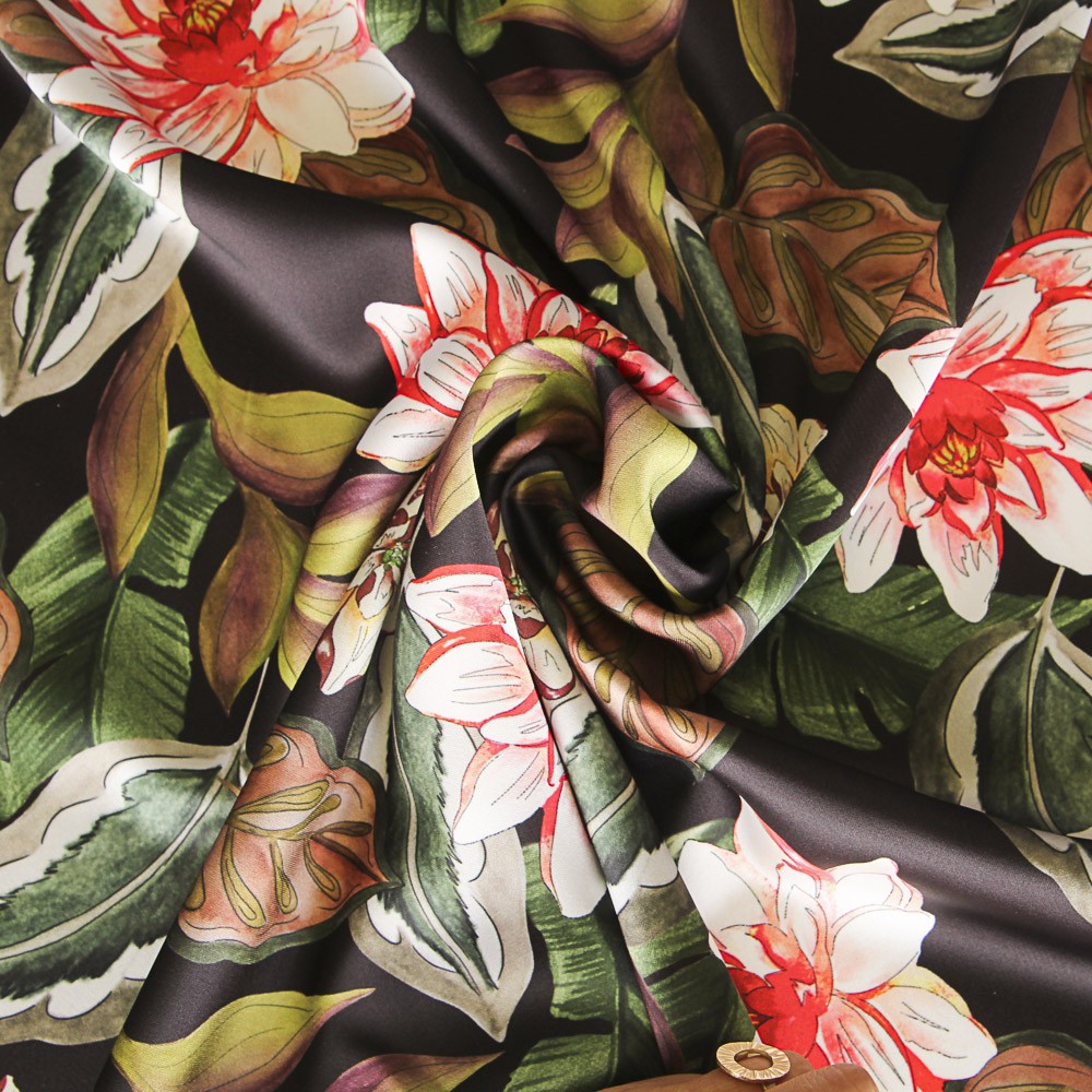 Satin Moda Wasserlilie Schwarz - Ribes y Casals