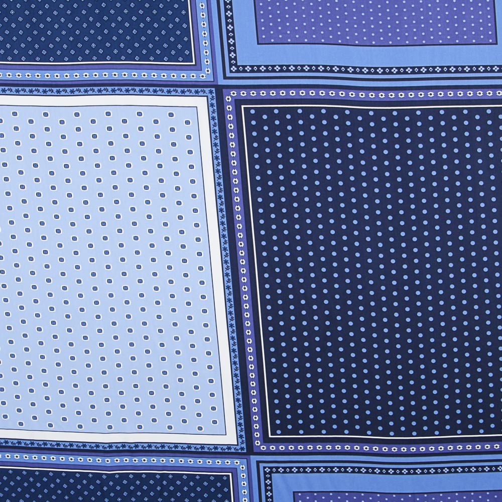 Patchwork Satin Blau - Ribes y Casals
