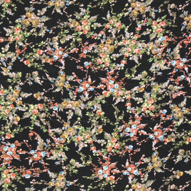 Kontrast Polyester Satin Schwarz - Ribes y Casals