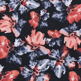 Polyester Satin Korallenblüte Schwarz - Ribes y Casals