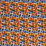 Polyester Satin Gemalte Blume Marine - Ribes y Casals