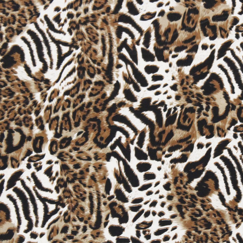Satin Polyester Leopard Kamel - Ribes y Casals