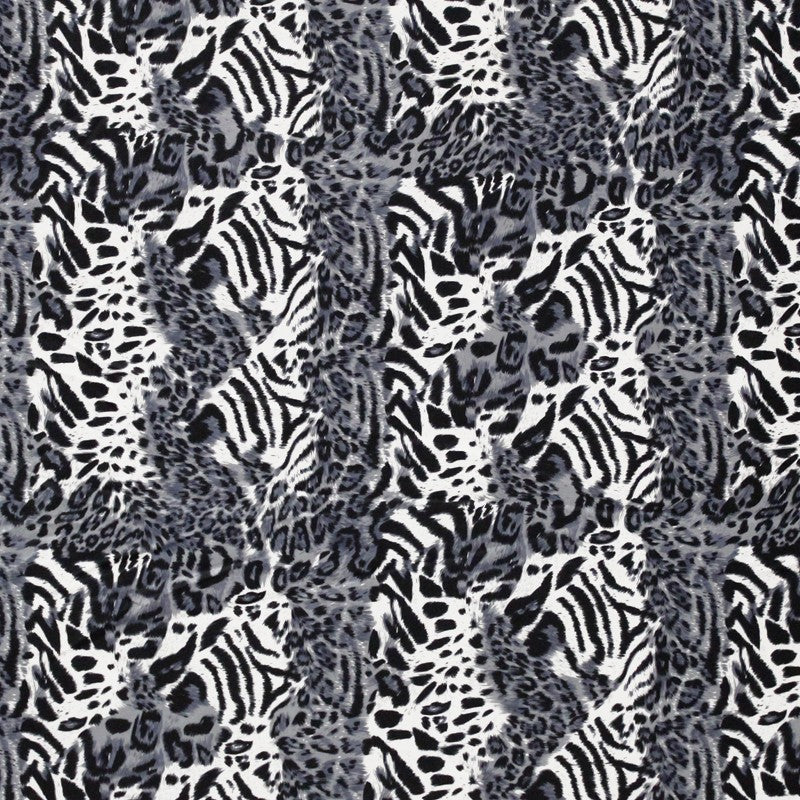 Satin Polyester Leopard Grau - Ribes y Casals
