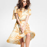 Satin Polyester Dschungel Orange - Ribes y Casals
