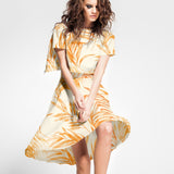 Satin Polyester Dschungel Orange - Ribes y Casals