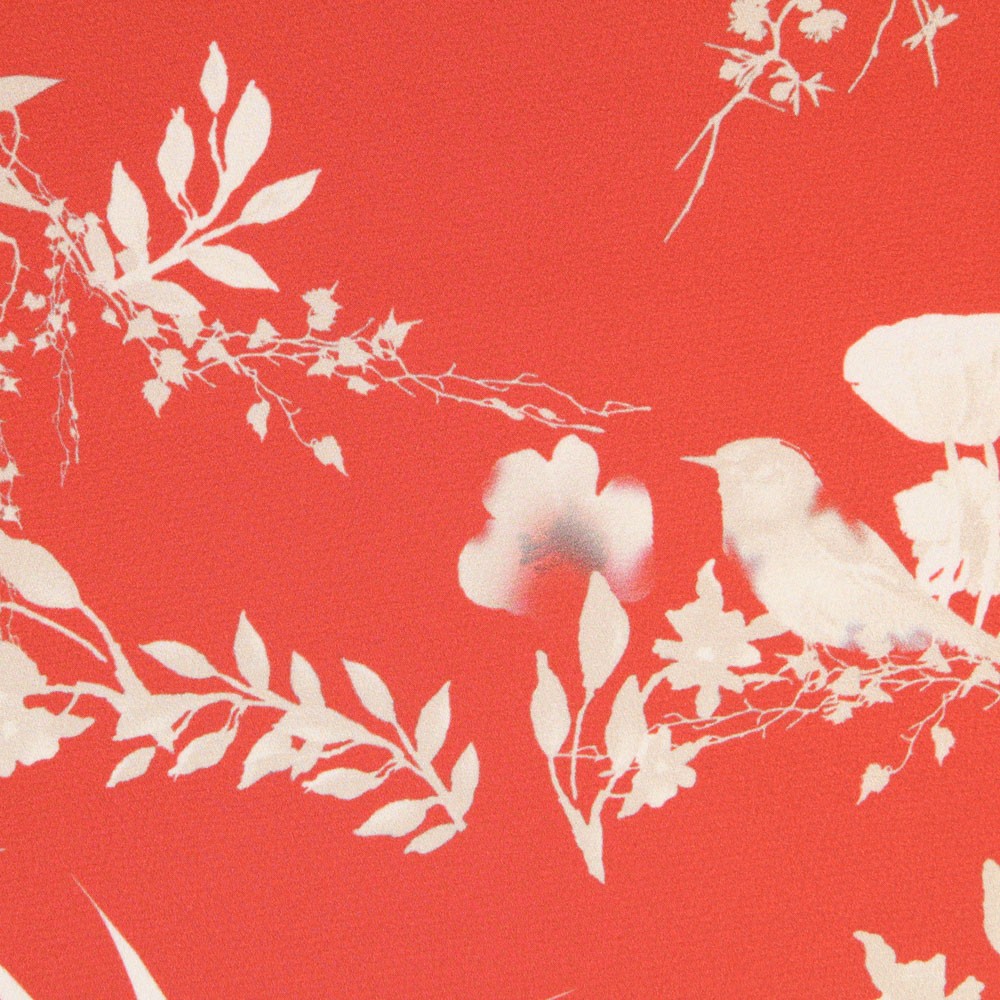 Polyester Satin Dschungel Rot - Ribes y Casals