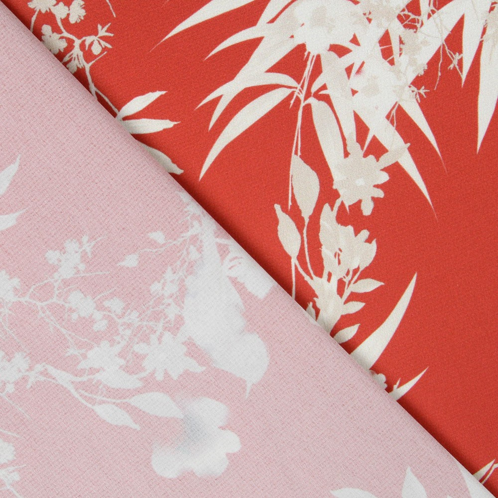 Polyester Satin Dschungel Rot - Ribes y Casals