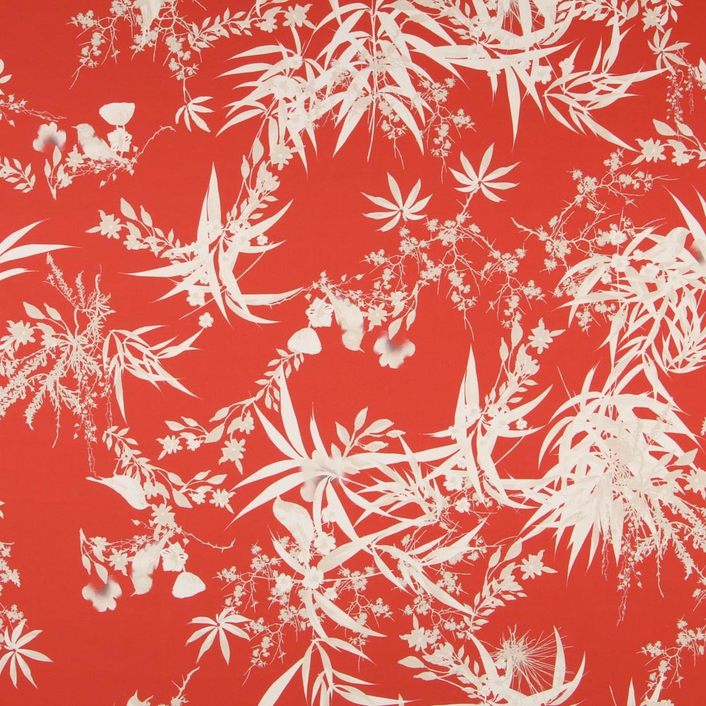 Polyester Satin Dschungel Rot - Ribes y Casals