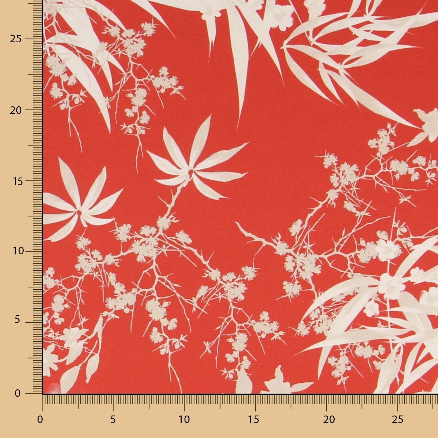 Polyester Satin Dschungel Rot - Ribes y Casals