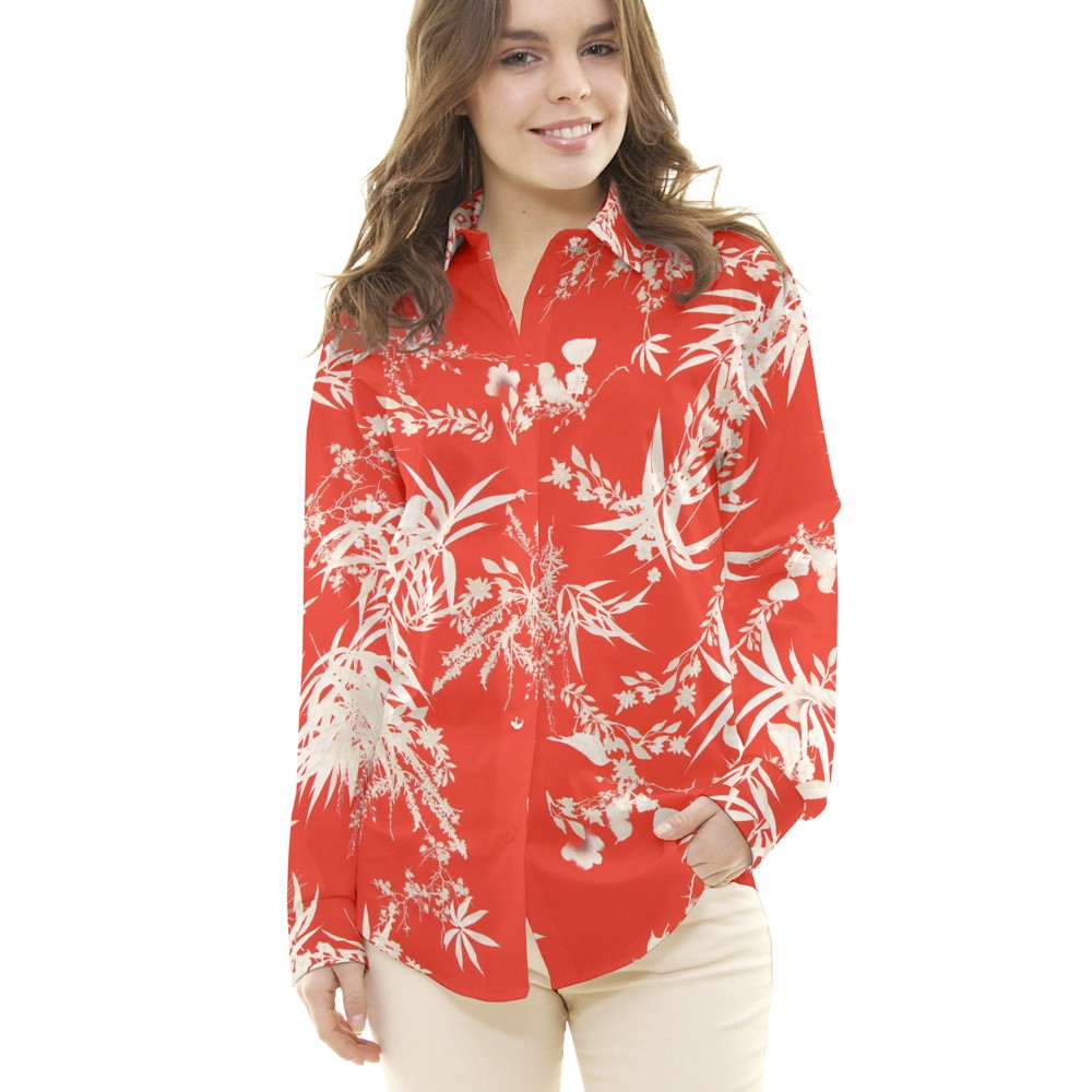 Polyester Satin Dschungel Rot - Ribes y Casals