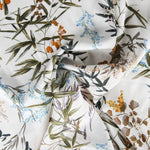 Satin Polyester Tropisch Weiß - Ribes y Casals
