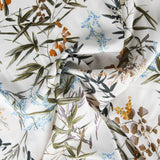 Satin Polyester Tropisch Weiß - Ribes y Casals
