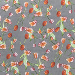 Polyester Satin Tulpe Grau - Ribes y Casals
