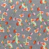 Polyester Satin Tulpe Grau - Ribes y Casals