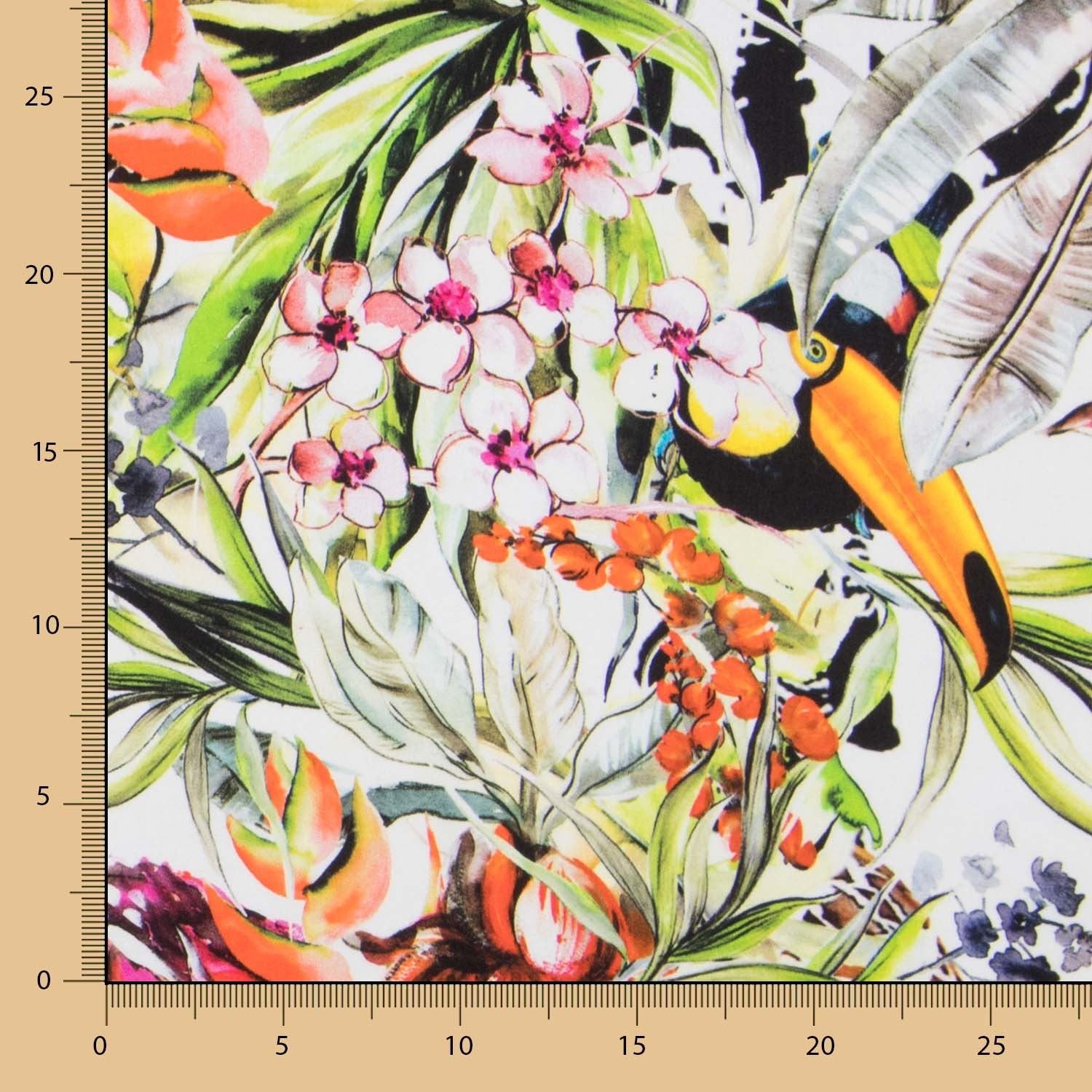 Italienischer Seidensatin Wild Floral - Ribes y Casals
