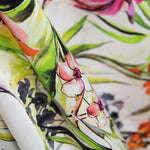 Italienischer Seidensatin Wild Floral - Ribes y Casals