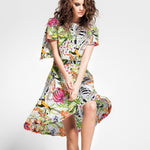Italienischer Seidensatin Wild Floral - Ribes y Casals